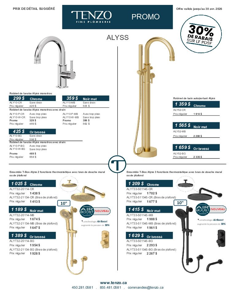 thumbnail of Promo TENZO ROBINET DE SALLE DE BAIN-2026